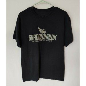 Men's ShadowHawk Tactical X800 Flashlight Shirt Size L Black T-shirt Large Logo